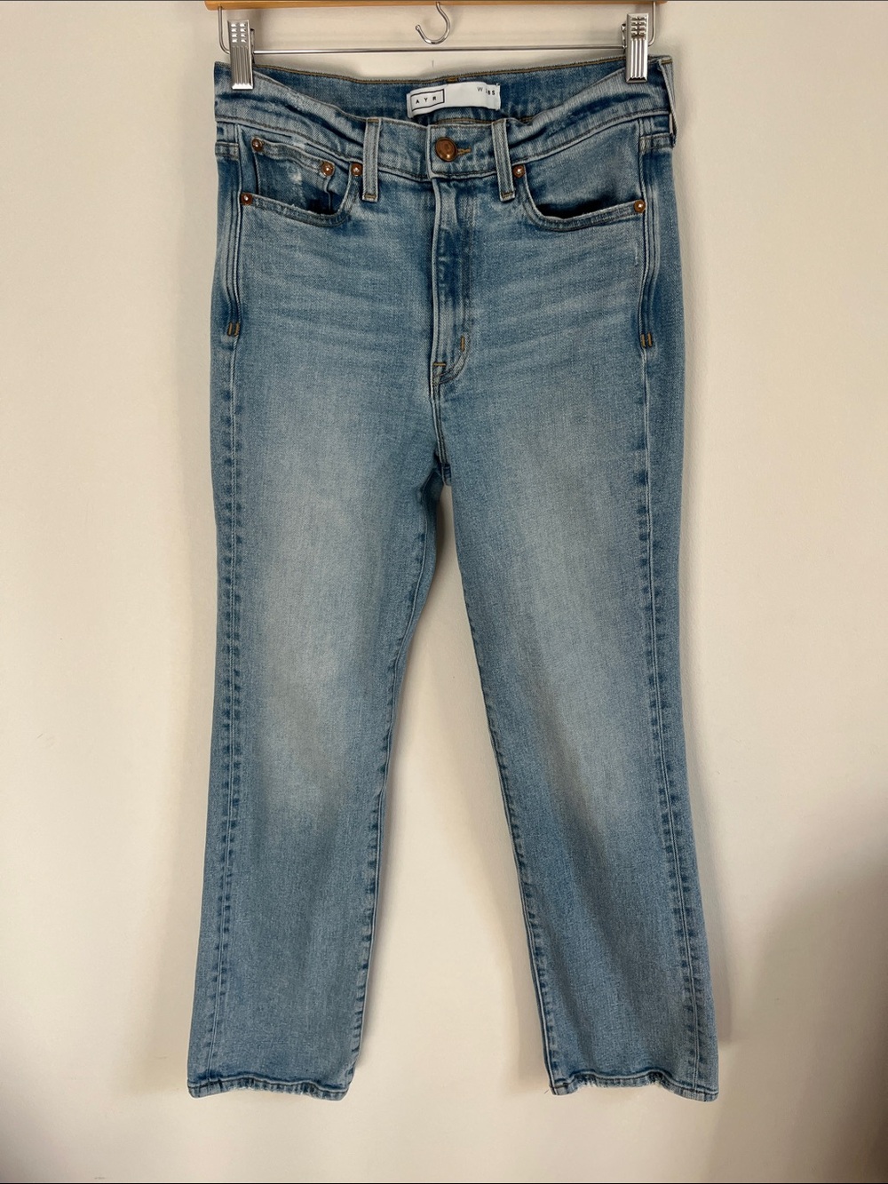 AYR The Sugar Jeans Straight Leg High Rise Petite Size 28S